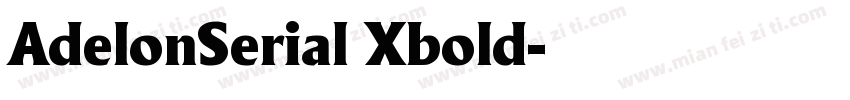 AdelonSerial Xbold字体转换